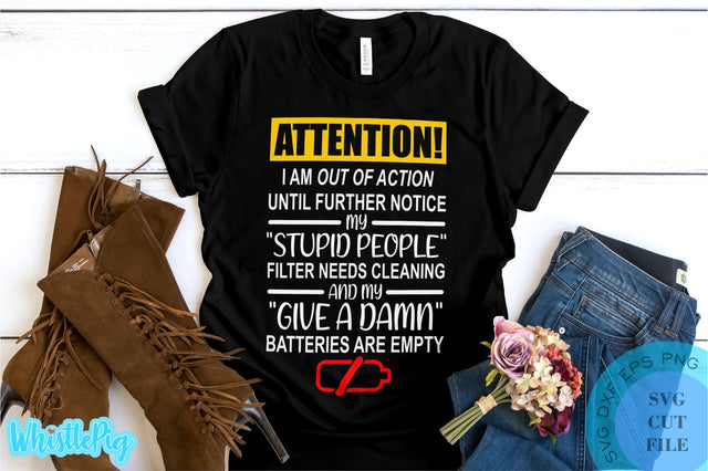 My Give a Damn Batteries Are Empty Svg Funny Sarcasm Svg Funny Sarcastic Svg Funny Svg SVG Whistlepig Designs 