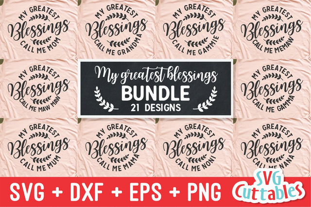 My Greatest Blessings Call Me Bundle SVG Svg Cuttables