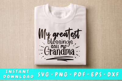 My Greatest Blessings Call Me Grandma SVG SVG HappyDesignStudio 
