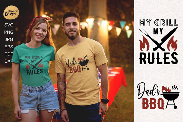 My Grill My Rules | Dad`s BBQ Svg| Funny Grilling Svg Saying SVG Klava P 