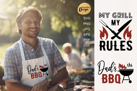 My Grill My Rules | Dad`s BBQ Svg| Funny Grilling Svg Saying SVG Klava P 