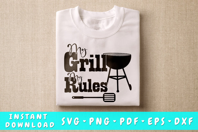 My Grill My Rules SVG, Barbecue Quote SVG SVG HappyDesignStudio 