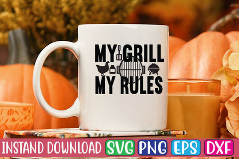 My Grill My Rules SVG Cut File SVGs, Quotes and Sayings, Food & Drink, Holiday,On Sale, SVG Studio Innate 
