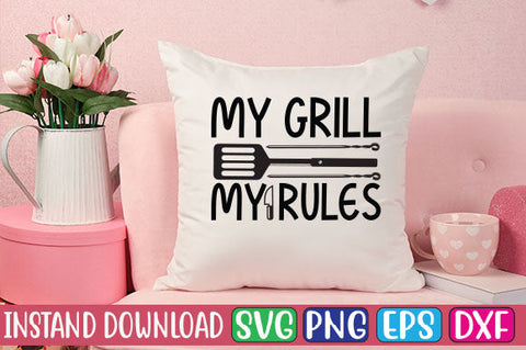 My Grill My Rules SVG Cut File SVGs, Quotes and Sayings, Food & Drink, Holiday,On Sale, SVG Studio Innate 