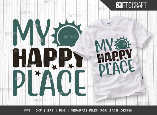 My Happy Place SVG Cut File, Kayak Svg, Kayak Life Svg, Canoe Svg, Kayak Saying Svg, Lake Quotes, ETC T00305 SVG ETC Craft 
