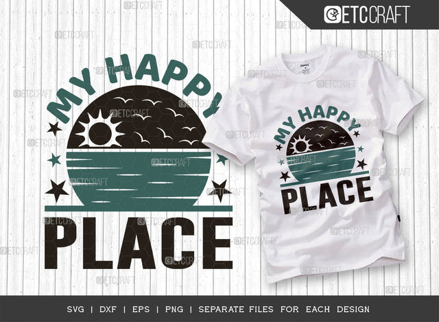 My Happy Place SVG Cut File, Kayak Svg, Kayak Life Svg, Canoe Svg, Kayak Saying Svg, Lake Quotes, ETC T00305 SVG ETC Craft 