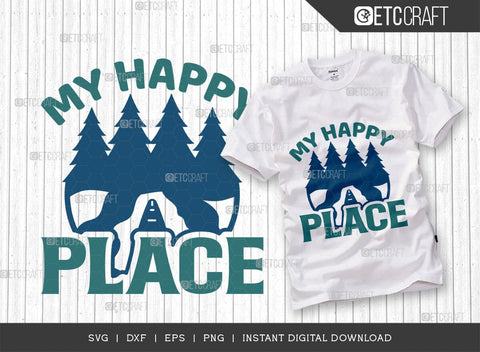 My Happy Place SVG Cut File, Kayak Svg, Kayak Life Svg, Canoe Svg, Kayak Saying Svg, Lake Quotes, TG 00651 SVG ETC Craft 