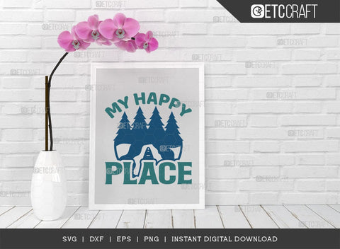 My Happy Place SVG Cut File, Kayak Svg, Kayak Life Svg, Canoe Svg, Kayak Saying Svg, Lake Quotes, TG 00651 SVG ETC Craft 