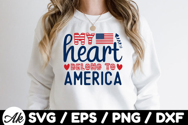 My heart belong to America svg SVG akazaddesign 