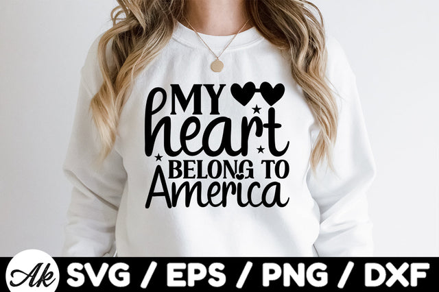My heart belong to America svg SVG akazaddesign 