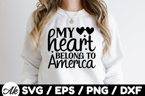 My heart belong to America svg SVG akazaddesign 