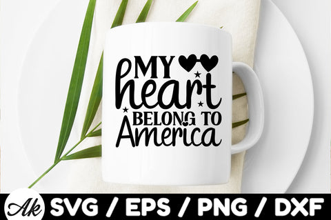 My heart belong to America svg SVG akazaddesign 