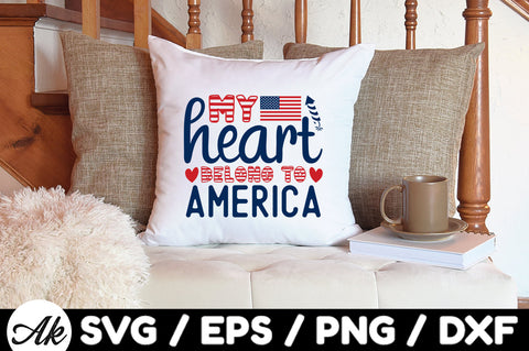 My heart belong to America svg SVG akazaddesign 