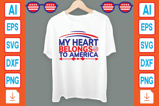 My Heart Belongs to America SVG Craftlabsvg24 