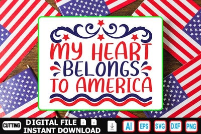 My Heart Belongs to America SVG Craftlabsvg24 