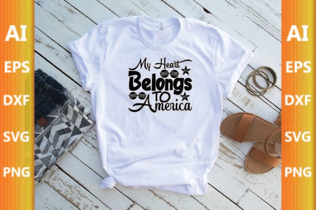 My Heart Belongs to America SVG CraftlabSvg29 