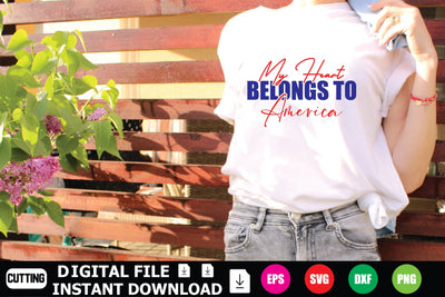 My Heart Belongs To America SVG Shahin alam 