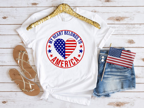 My Heart Belongs to America SVG, USA Heart Svg Png SVG TonisArtStudio 