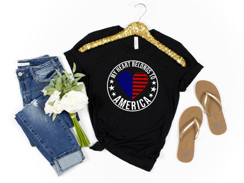My Heart Belongs to America SVG, USA Heart Svg Png SVG TonisArtStudio 