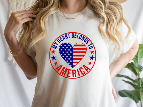 My Heart Belongs to America SVG, USA Heart Svg Png SVG TonisArtStudio 