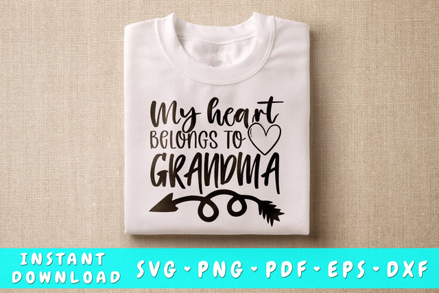 My Heart Belongs To Grandma SVG SVG HappyDesignStudio 