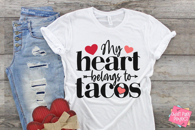 My Heart Belongs To Tacos, Valentine's Svg, Valentines Shirt Svg SVG Craft Pixel Perfect 