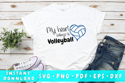 My Heart Belongs To Volleyball SVG SVG HappyDesignStudio 