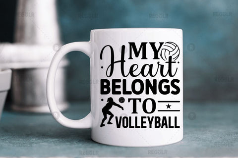 My heart belongs to volleyball SVG SVG Regulrcrative 