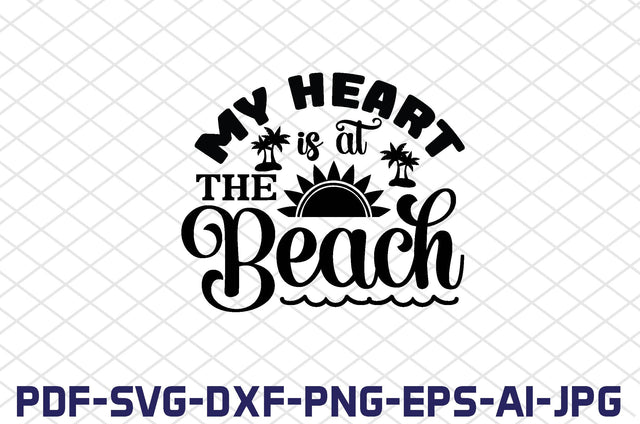 my heart is at the beach SVG farhad farhad 