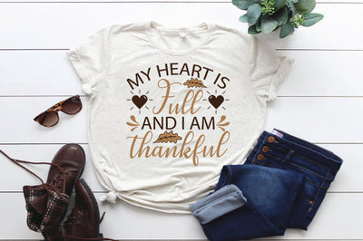 My Heart is Full and I Am Thankful SVG thesvgfactory 