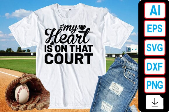 My Heart is on That Court SVG Craftlabsvg24 