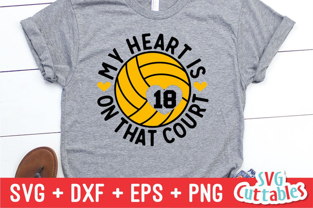 My Heart Is On That Court SVG Svg Cuttables 