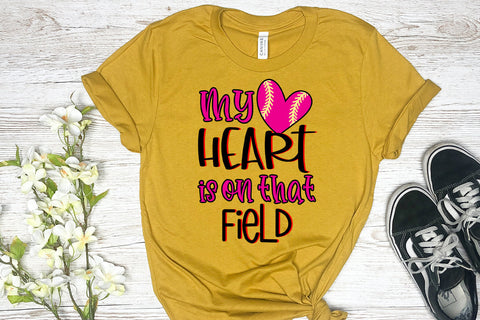 My Heart is On That Field- Baseball Mom Sublimation Sublimation Happy Printables Club 