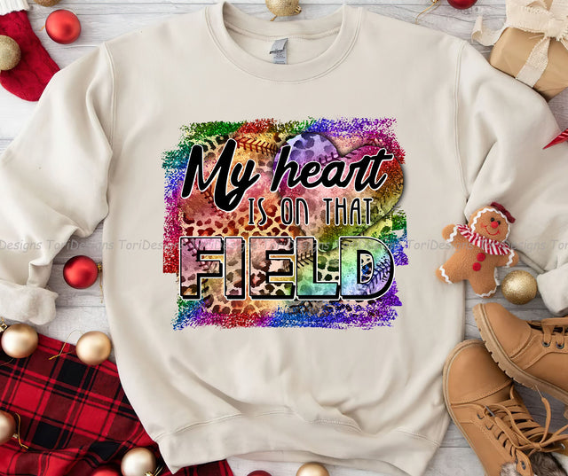 My Heart is On That Field PNG, Love Baseball PNG, Baseball Sublimation Design, Baseball Red Glitter Png, Baseball Mom Png Sublimation ToriDesigns 
