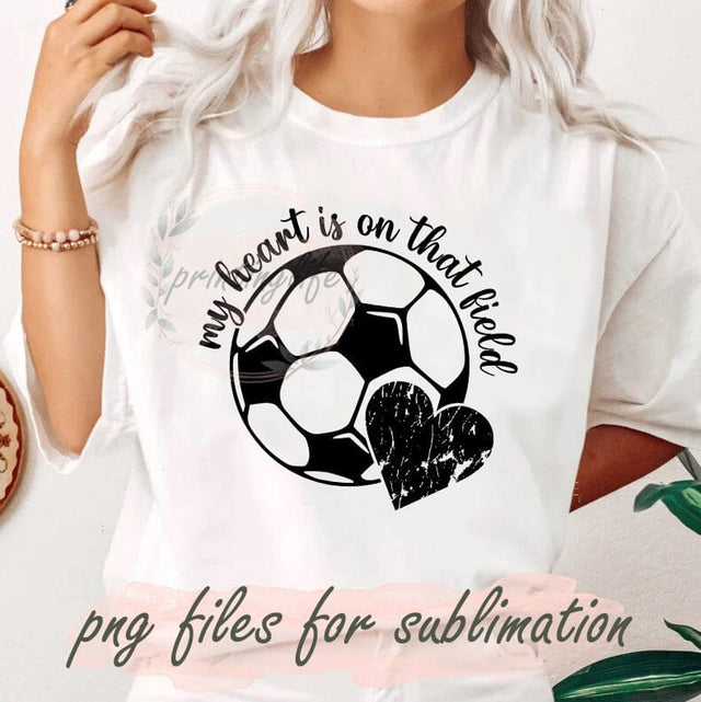 My Heart Is On That Field Png, Soccer Mom, Heart Png, Love Soccer Png, Retro Sport Png, Retro Soccer Sublimation Design Sublimation PrintingLife 