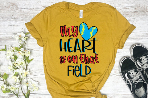 My Heart is On That Field- Softball Mom Sublimation Sublimation Happy Printables Club 