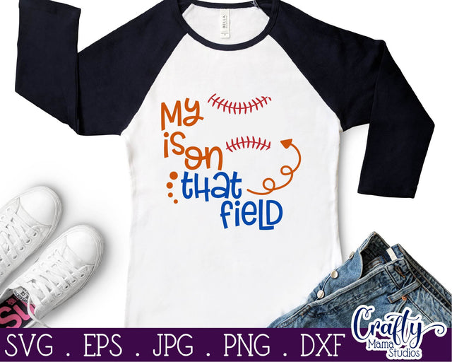 My Heart is on that Field Svg - Baseball Mom Svg SVG Crafty Mama Studios 
