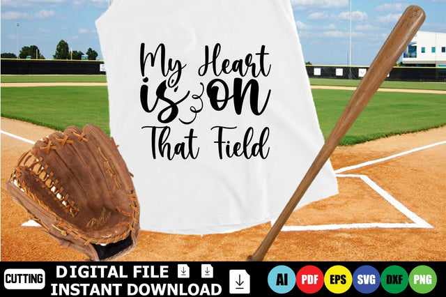 My Heart Is On That Field SVG Shahin alam 