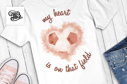 My heart is on the field | soccer sublimation | mom print and cut file Sublimation Illustrator Guru 