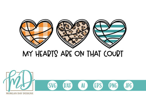 My Hearts Are On That Court SVG Morgan Day Designs 