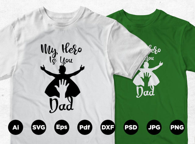 My Hero is You Dad design SVG Leamsign Studio 