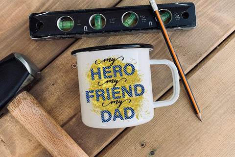 My Hero My Friend I Father's Day Sublimation I Dad Shirt PNG Sublimation Happy Printables Club 