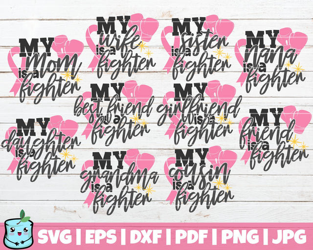 My ... Is A Fighter SVG Bundle | Cancer Awareness SVG MintyMarshmallows 