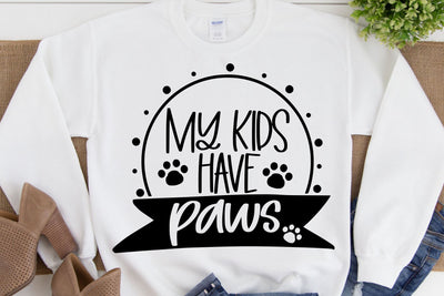 My kids have paws SVG RedFoxDesignsUS 