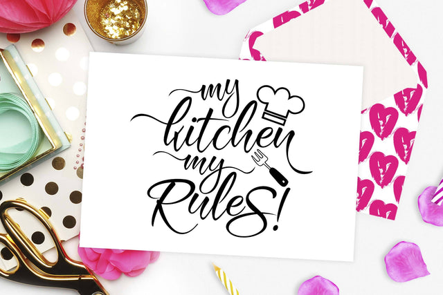 My Kitchen My rules | Funny cut file SVG TheBlackCatPrints 