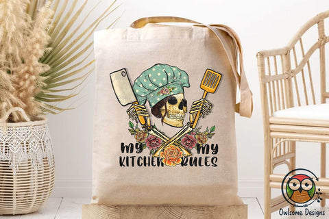 My Kitchen My Rules Sublimation PNG Designs Sublimation Owlsome.Designs 