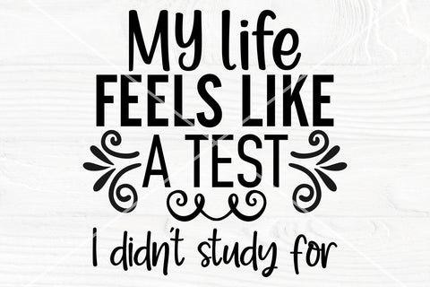 My life feels like a test, I didn't study for SVG | Sarcastic cut file SVG TonisArtStudio 