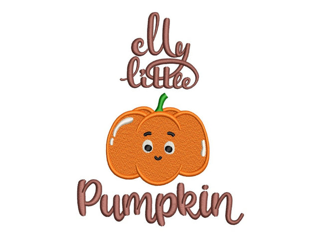 My Little Pumpkin Embroidery Design, Fall Embroidery Design, Thanksgiving Embroidery, 5 sizes, Instant Download Embroidery/Applique DESIGNS Nino Nadaraia 