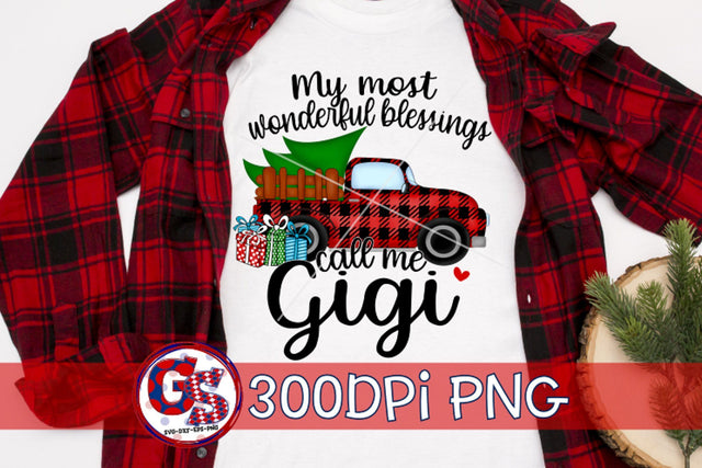 My Most Wonderful Blessings Call Me Gigi PNG For Sublimation-Christmas PNG Sublimation Greedy Stitches 