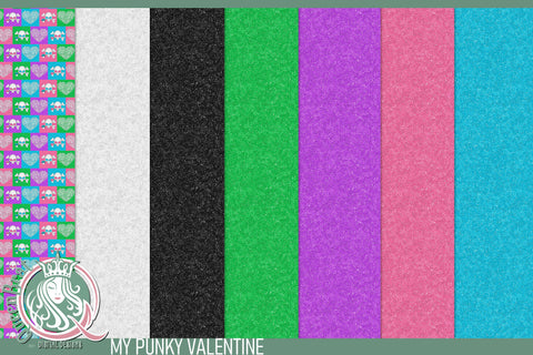 My Punky Valentine Papers Digital Pattern QueenBrat Digital Designs 